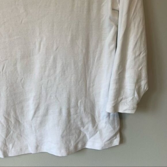 Ralph Lauren white cotton blouse boat neckline XL Size - Picture 5 of 9